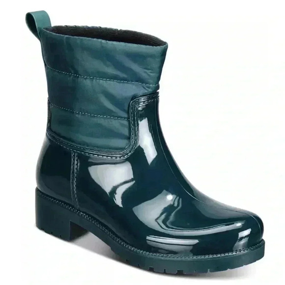 Charter Club Trudyy Green Puffer Rain Boots Size 6M - Picture 10 of 11